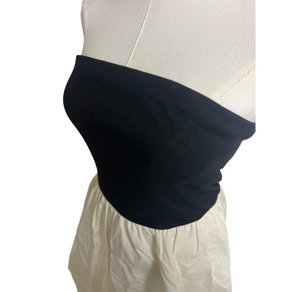 A New Day Strapless Ribbed Knit Bubble Skirt Mini Dress S Party Coquette - Picture 2 of 15